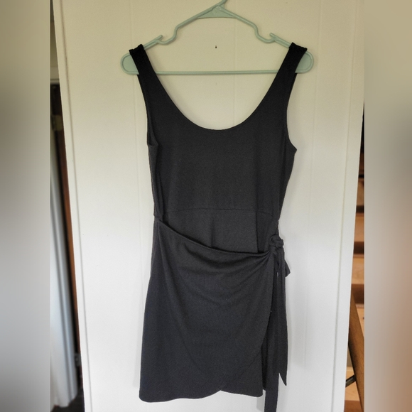 Altar'd State Black Ruched Halter Mini Dress - Picture 2 of 9